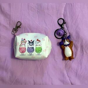 Mofusand Small Coin Purse and Keychain
